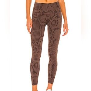 Varley Estrella High Rise Legging Snake Print Bracken Brown Size XL NWOT